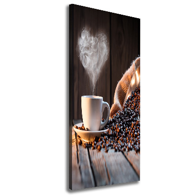 Verticale foto op canvas Een kopje koffie