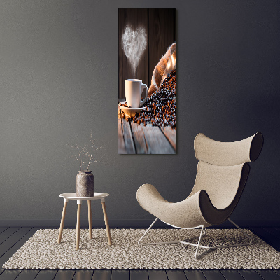 Verticale foto op canvas Een kopje koffie