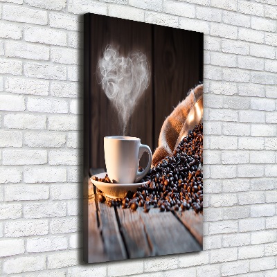 Verticale foto op canvas Een kopje koffie