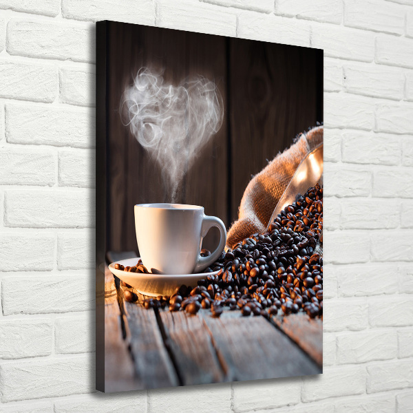 Verticale foto op canvas Een kopje koffie