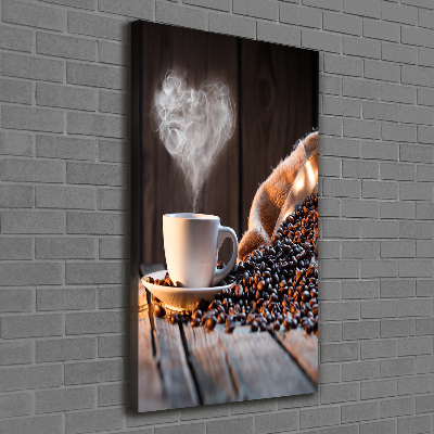 Verticale foto op canvas Een kopje koffie