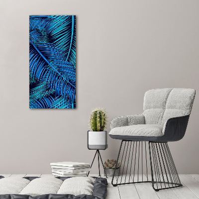 Verticaal canvasschilderij Palmbladeren