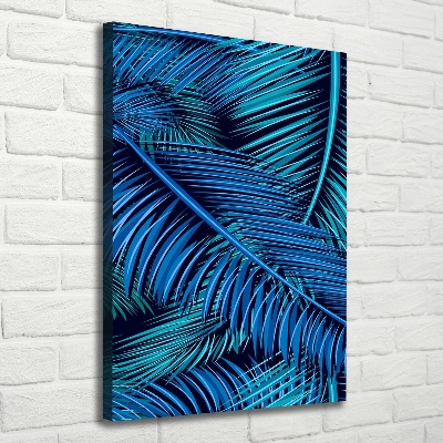 Verticaal canvasschilderij Palmbladeren