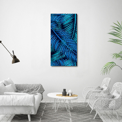 Verticaal canvasschilderij Palmbladeren