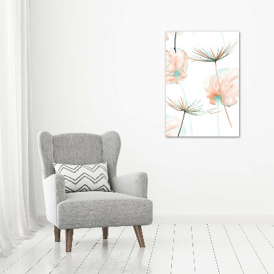 Verticale foto op canvas Wilde bloemen