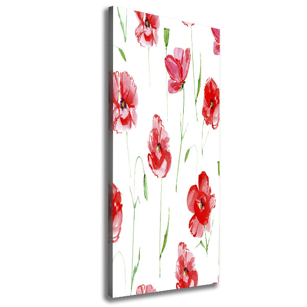 Verticale canvasfoto Klaprozen