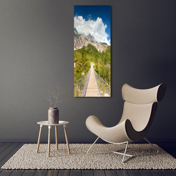 Verticale foto op canvas Hangbrug