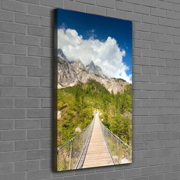 Verticale foto op canvas Hangbrug