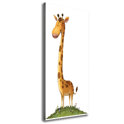 Verticale canvasfoto Giraffe