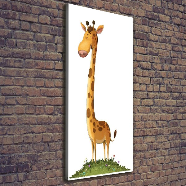 Verticale canvasfoto Giraffe