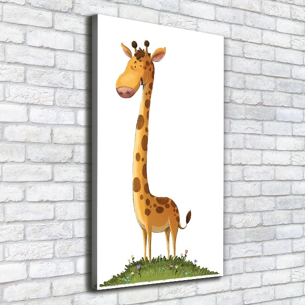 Verticale canvasfoto Giraffe
