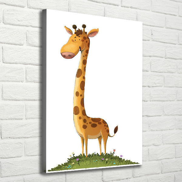 Verticale canvasfoto Giraffe