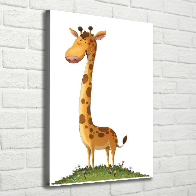 Verticale canvasfoto Giraffe