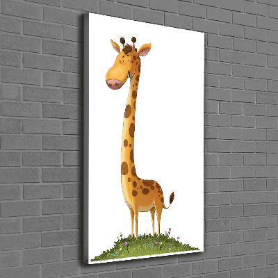 Verticale canvasfoto Giraffe