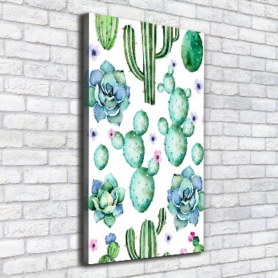 Verticaal canvasschilderij Cactussen