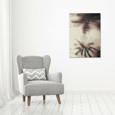 Verticale foto op canvas Palmbomen