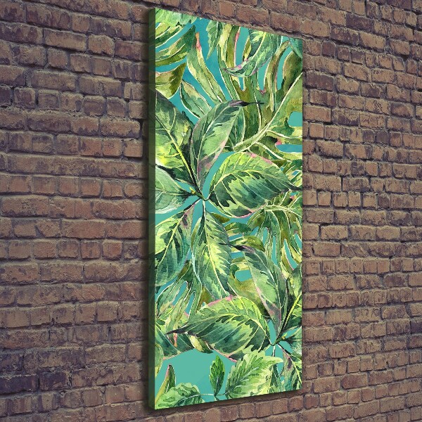 Verticale foto op canvas Tropische bladeren