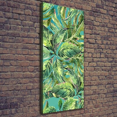Verticale foto op canvas Tropische bladeren