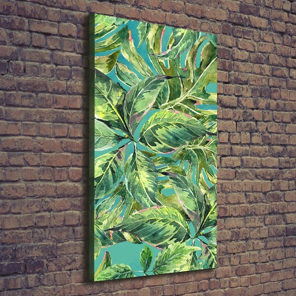 Verticale foto op canvas Tropische bladeren