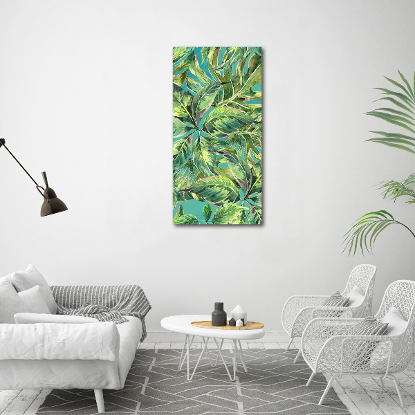 Verticale foto op canvas Tropische bladeren