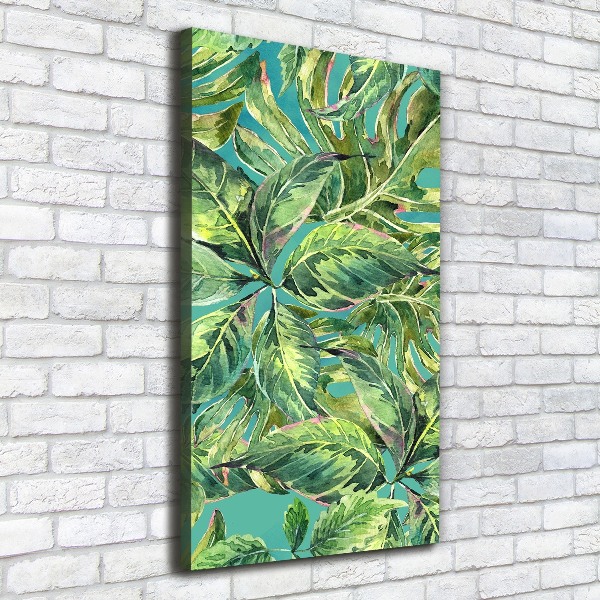 Verticale foto op canvas Tropische bladeren