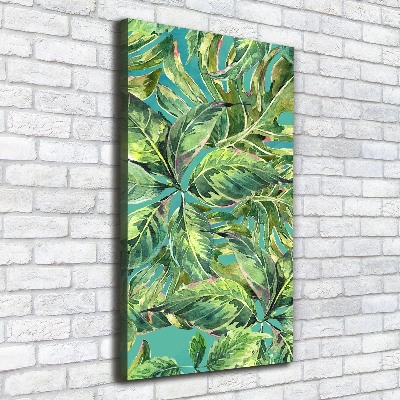 Verticale foto op canvas Tropische bladeren
