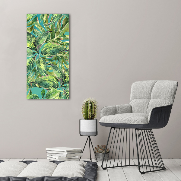 Verticale foto op canvas Tropische bladeren