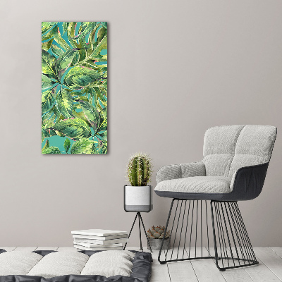 Verticale foto op canvas Tropische bladeren