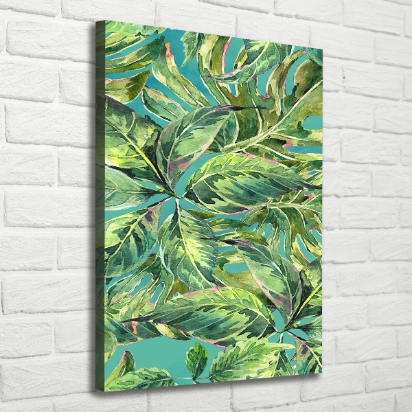 Verticale foto op canvas Tropische bladeren
