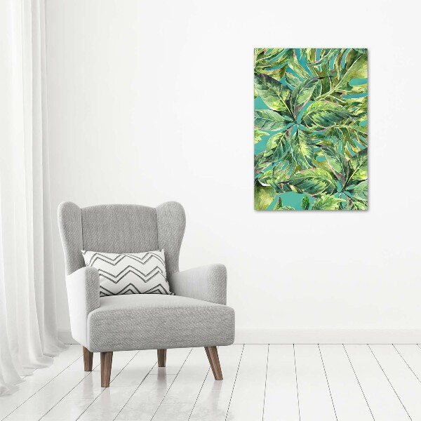 Verticale foto op canvas Tropische bladeren