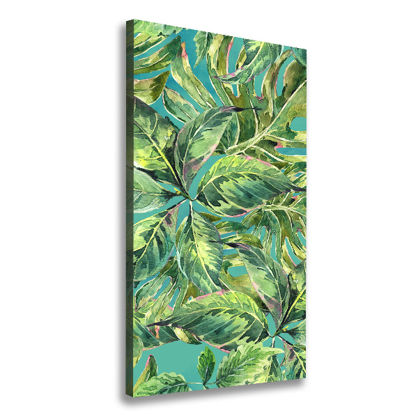 Verticale foto op canvas Tropische bladeren