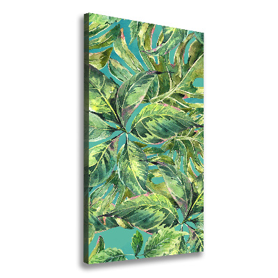 Verticale foto op canvas Tropische bladeren