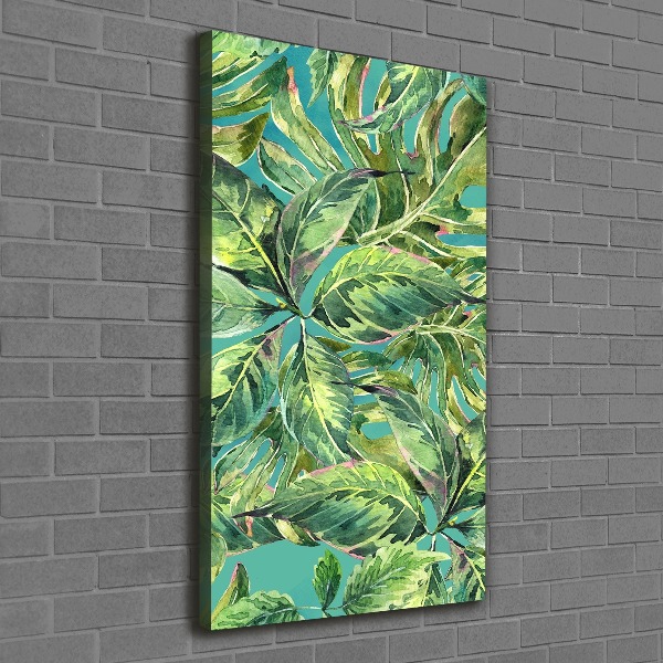 Verticale foto op canvas Tropische bladeren