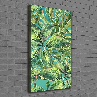 Verticale foto op canvas Tropische bladeren