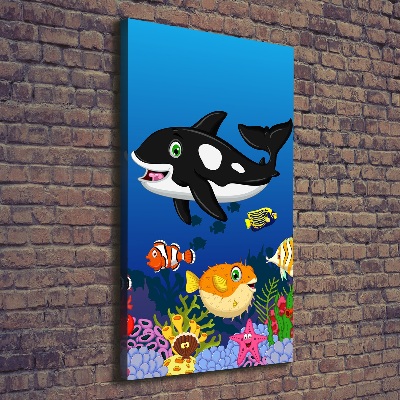 Verticaal canvasschilderij Onderwaterwereld