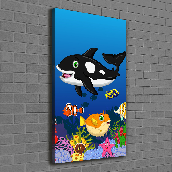 Verticaal canvasschilderij Onderwaterwereld
