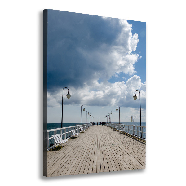 Verticale canvasfoto Pier in Orłowo