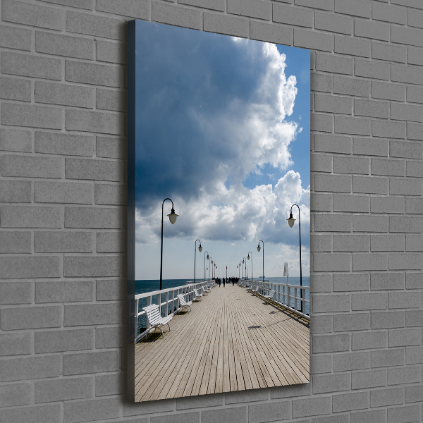 Verticale canvasfoto Pier in Orłowo