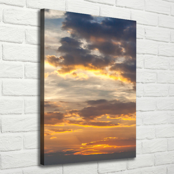 Verticaal canvasschilderij Zonsondergang