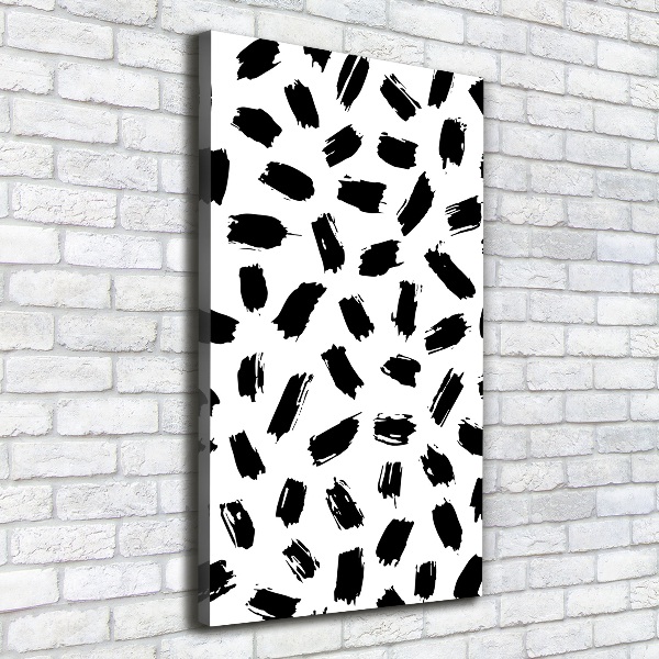 Verticale canvasfoto Zwart-witte vlekken