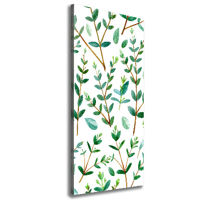 Verticaal schilderij op canvas Eucalyptus takken