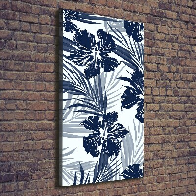 Verticale foto op canvas Tropische bloemen