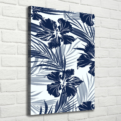 Verticale foto op canvas Tropische bloemen