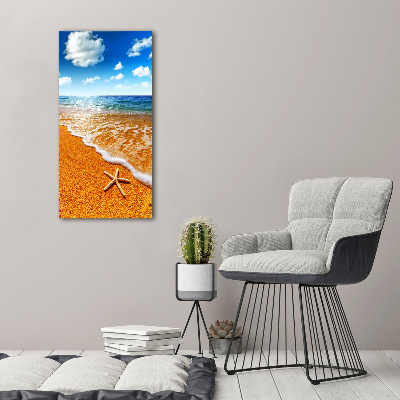 Verticale foto op canvas Zeesterren op het strand