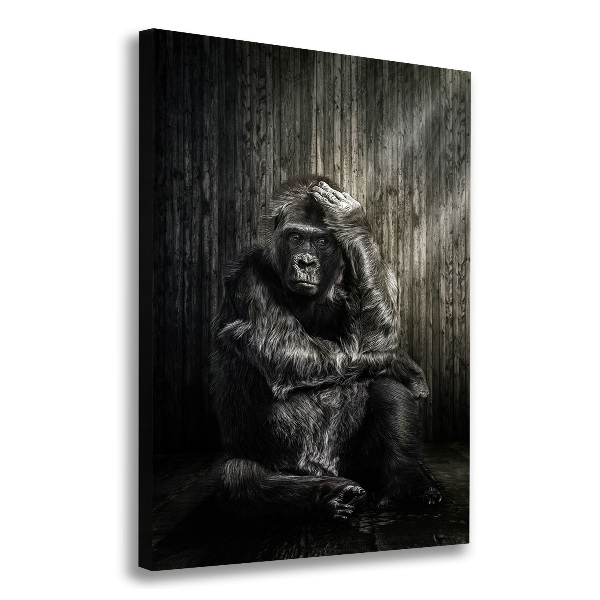 Verticale foto op canvas Gorilla