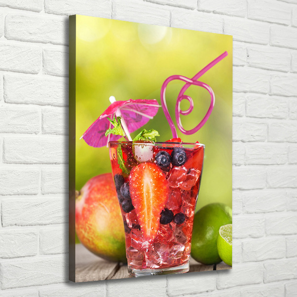 Verticaal canvasschilderij Fruitcocktail