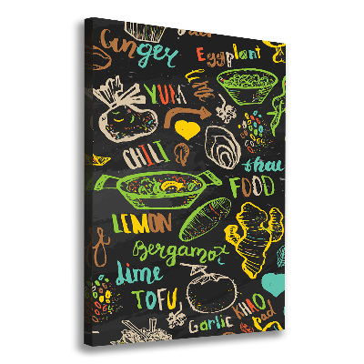 Verticale canvasfoto Thaise gerechten