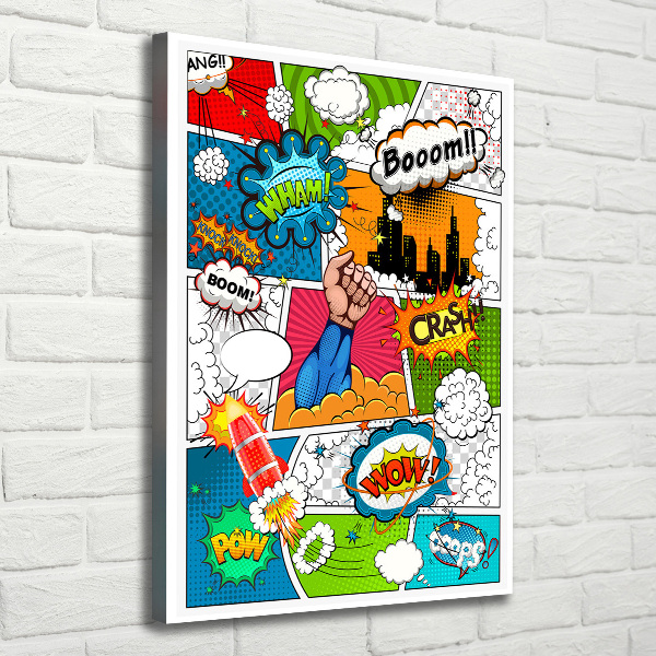 Nowoczesny fotoobraz canvas na ramie pionowy Komiks