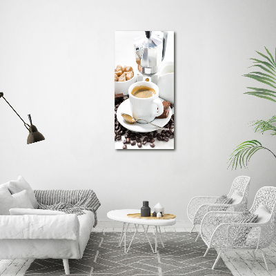 Verticaal canvasschilderij Een kopje koffie