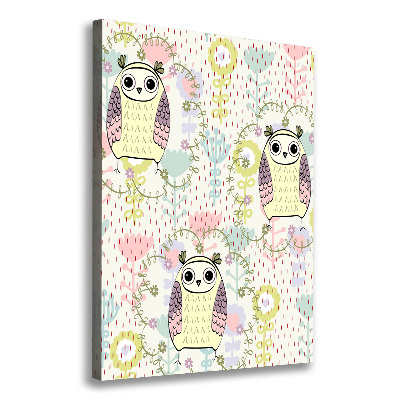 Verticale foto op canvas Uilen